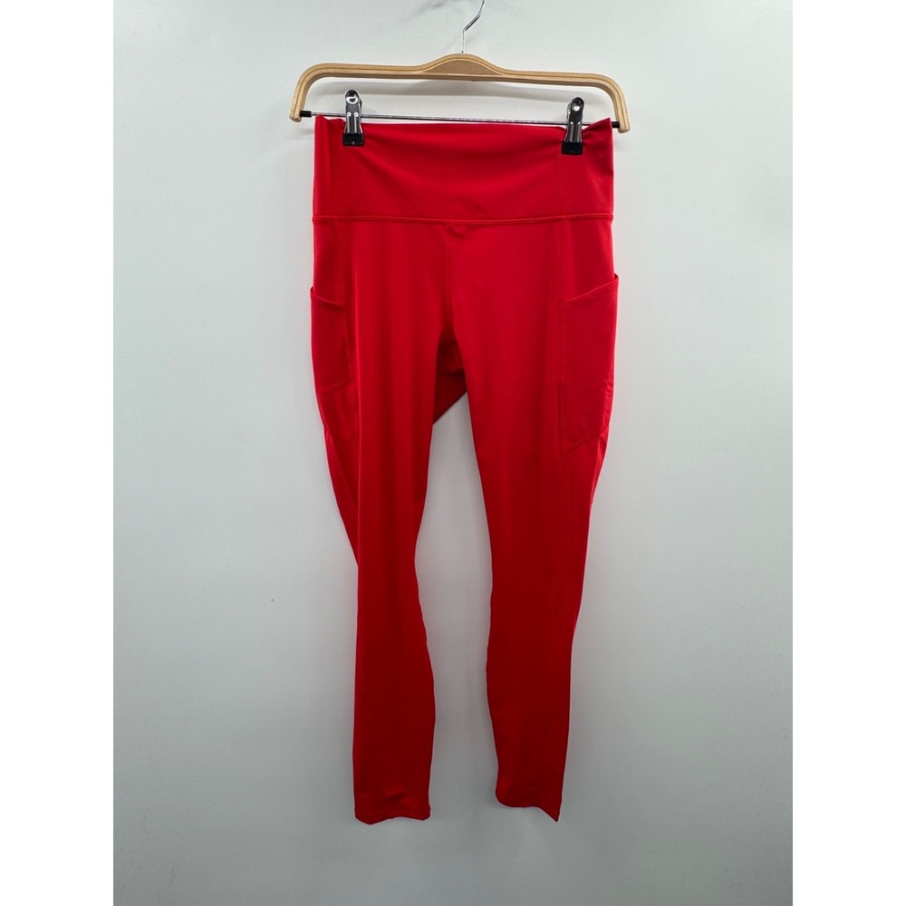 NWOT Yitty Climate Cotton High Rise Leggings Womens Medium Red Classic Strecth